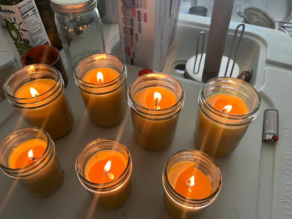 Beeswax candle