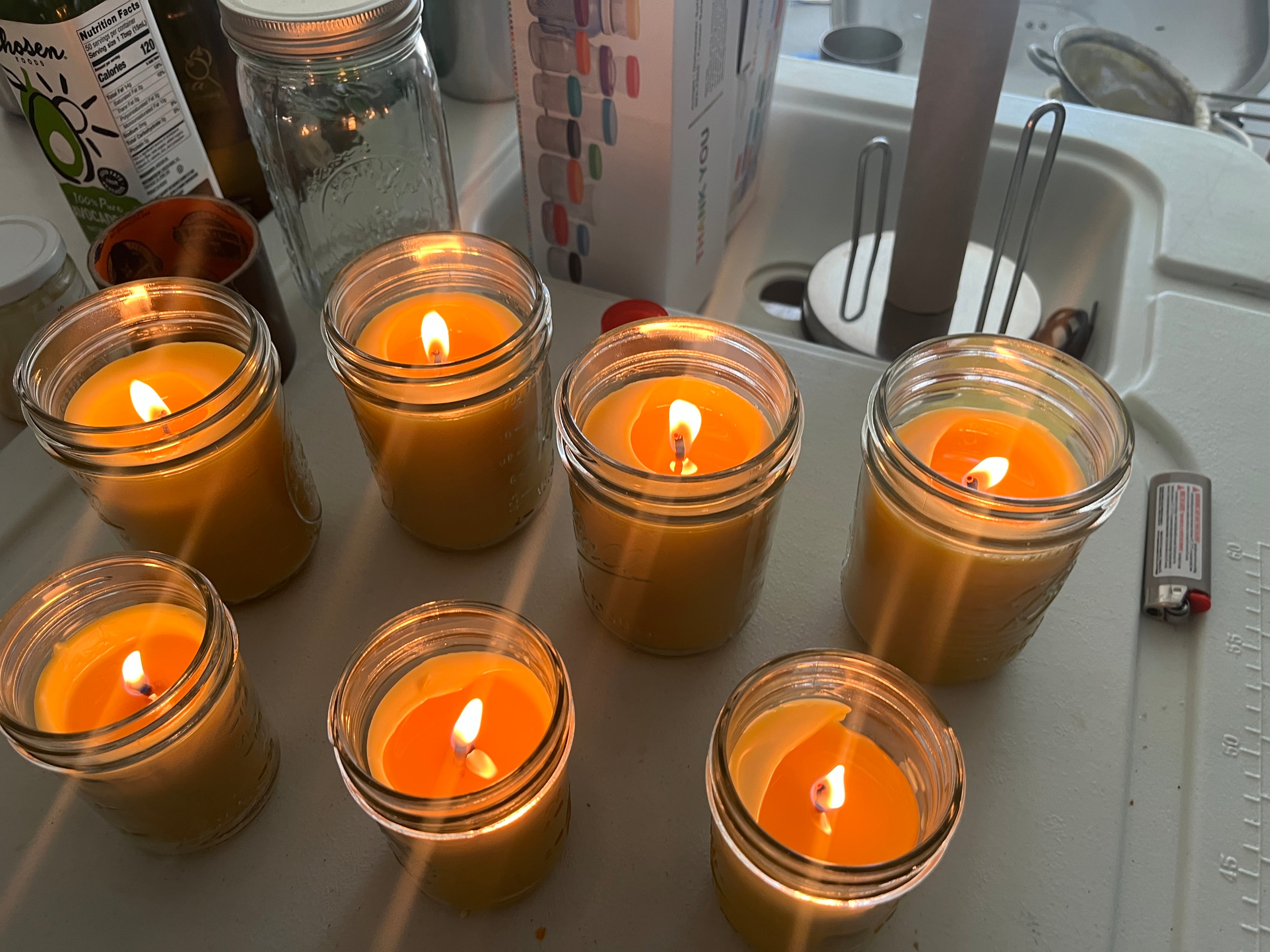 Beeswax candle